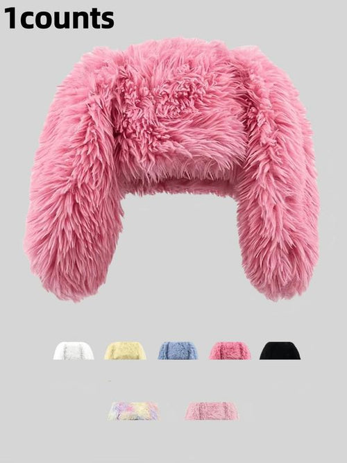 Fluffy Bunny Ear Hat