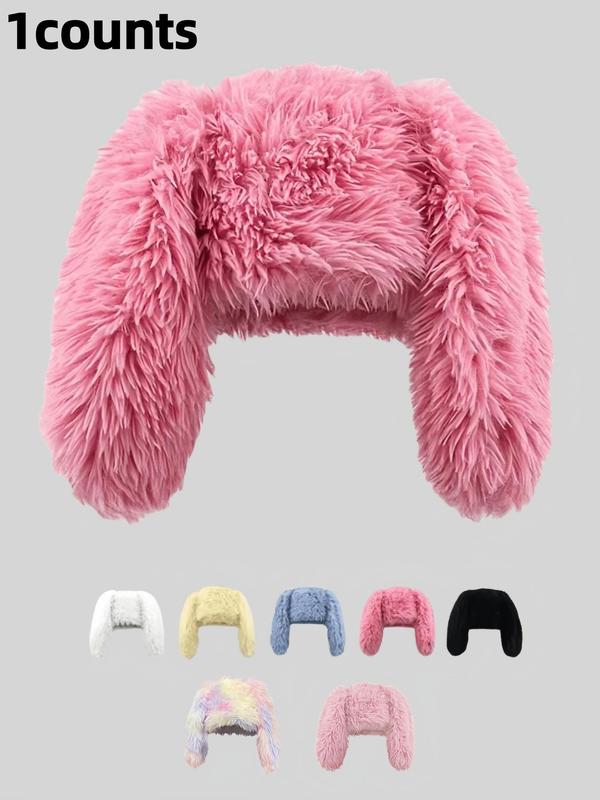 Fluffy Bunny Ear Hat