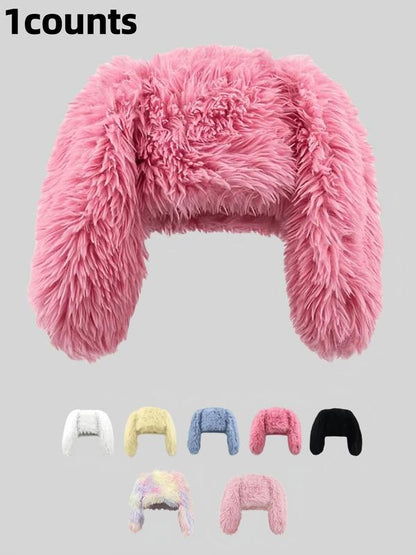 Fluffy Bunny Ear Hat