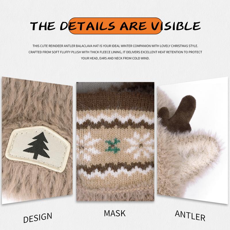 Reindeer Fuzzy Winter Hood