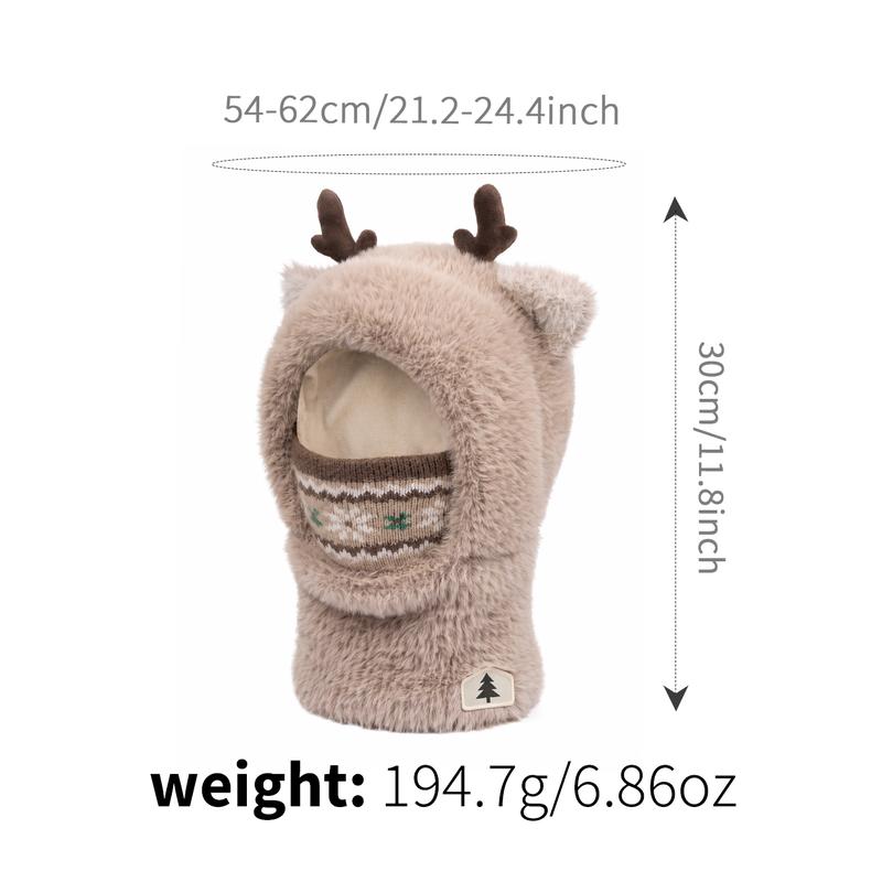 Reindeer Fuzzy Winter Hood