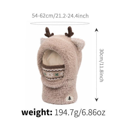 Reindeer Fuzzy Winter Hood